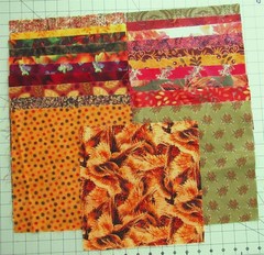 10″ x 10″ Squares, Autumn Patterns, Maker Unknown Quilt Quality 20 pcs