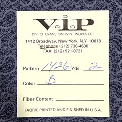 VTG Paisley Periwinkle Grey Small Print Cranston Cotton Fabric 2 YDS READ As Is