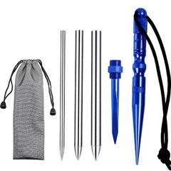 Paracord Knotters Tool Marlin Spike 4 Pieces FID Stainless Steel Blue Knitting