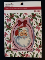 RECOLLECTIONS CHRISTMAS HOLLY JOLLY STICKER BOOK 12 PAGE 234 PC STICKERS