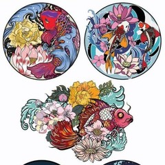 Violette Stickers – Japanese Flowers – 1 Japan Floral Art Sticker Sheet – Crafts