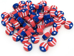 Puerto Rico Flag Beads – 300Pcs round Clay Fashion Jewelry