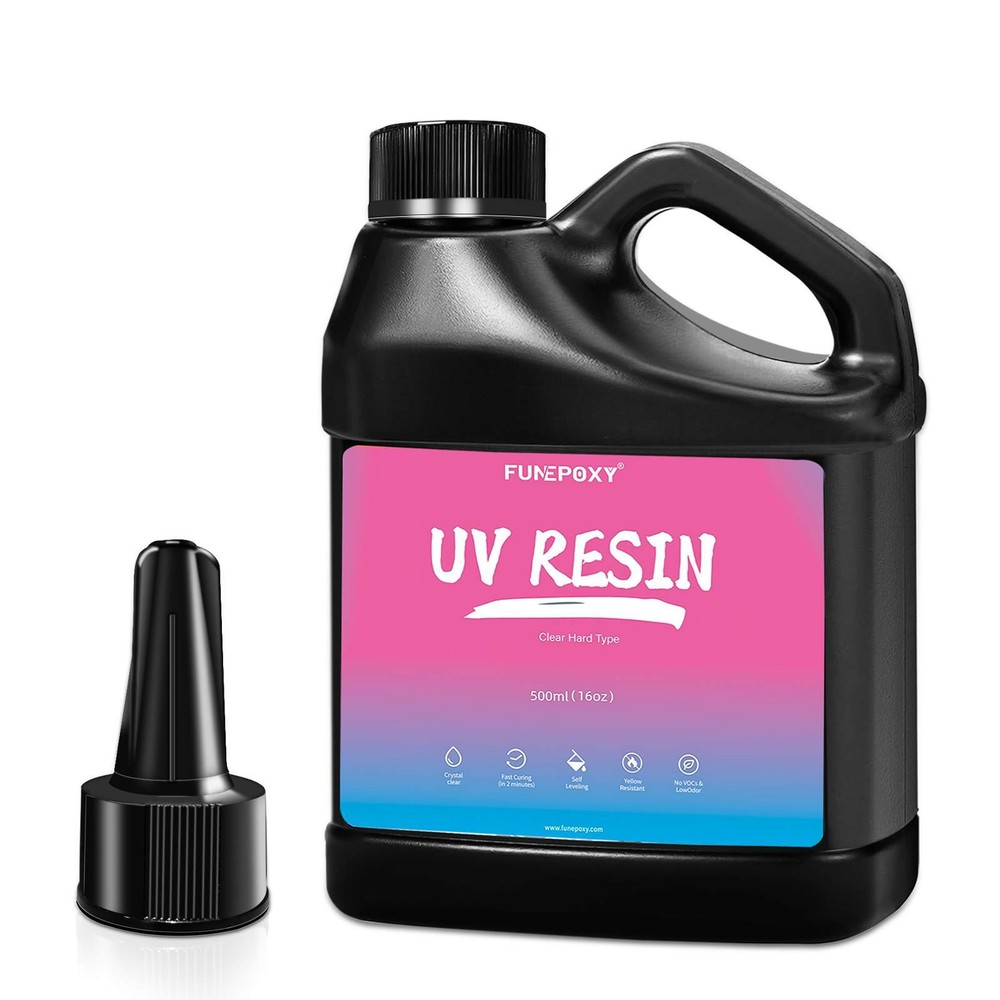 500g UV Resin 16oz Clear Pre-mixed Kit Handmade DIY Jewelry Cure in-4-Minutes