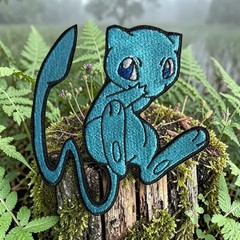 Mew Pokémon Embroidery Patch 3.00″ X 2.00″ / 4.01″ X 3.79″ Multi Colors