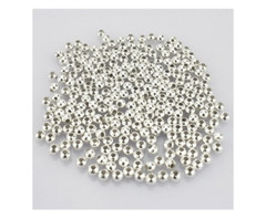 500pc- 3mm Silver Plated Metal Round Beads jwellery making craft findings USA