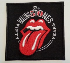 Rolling Stones 50 Years~Embroidered PATCH~3 1/2″ x 3 1/2″~Iron or Sew~Ships FREE