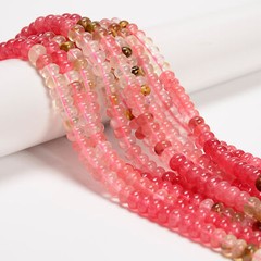 07-Multi-color Gemstone Smooth Rondelle Beads Size 5x8mm 15.5” Strand