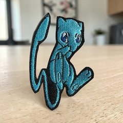 Mew Pokémon Embroidery Patch 3.00″ X 2.00″ / 4.01″ X 3.79″ Multi Colors