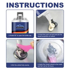 3× Metal Repair Paste AB Casting Repair Glue Industrial Heat Cold Weld Sets US