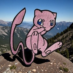 Mew Pokémon Embroidery Patch 3.00″ X 2.00″ / 4.01″ X 3.79″ Multi Colors