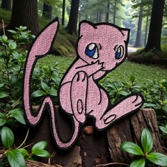 Mew Pokémon Embroidery Patch 3.00″ X 2.00″ / 4.01″ X 3.79″ Multi Colors