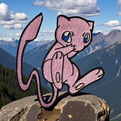 Mew Pokémon Embroidery Patch 3.00″ X 2.00″ / 4.01″ X 3.79″ Multi Colors
