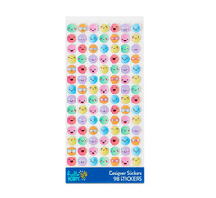 Hello Hobby Multicolor Mini Smiley Face Designer Stickers, 98 Count