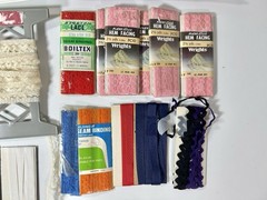 Vintage Ruffled Lace Trim Lot Stretch Craft Fabric Unknown Measurements