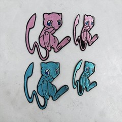 Mew Pokémon Embroidery Patch 3.00″ X 2.00″ / 4.01″ X 3.79″ Multi Colors