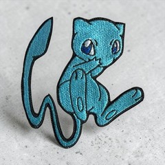 Mew Pokémon Embroidery Patch 3.00″ X 2.00″ / 4.01″ X 3.79″ Multi Colors