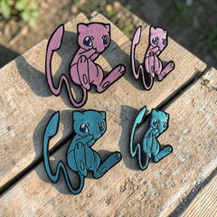 Mew Pokémon Embroidery Patch 3.00″ X 2.00″ / 4.01″ X 3.79″ Multi Colors