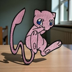 Mew Pokémon Embroidery Patch 3.00″ X 2.00″ / 4.01″ X 3.79″ Multi Colors