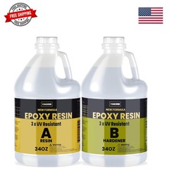 3×UV Resistant Resin Kit,No Bubble & Crystal Clear Epoxy Resin for Coating, C…
