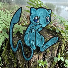 Mew Pokémon Embroidery Patch 3.00″ X 2.00″ / 4.01″ X 3.79″ Multi Colors