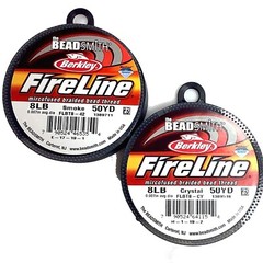FireLine Beading Thread 8LB Crystal Smoke Black Beadsmith 15YD 50 125 yard/spool
