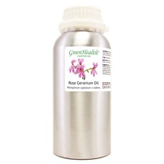 16 fl oz Rose Geranium Essential Oil (100% Pure & Natural) in Aluminum Bottle