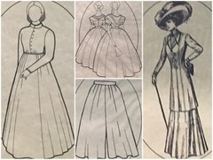 1909 Coat Suit, Split Skirt, Day Dress, Civil War Ball Gown Rocking Horse Farm