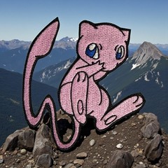 Mew Pokémon Embroidery Patch 3.00″ X 2.00″ / 4.01″ X 3.79″ Multi Colors