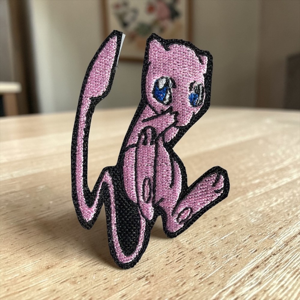 Mew Pokémon Embroidery Patch 3.00″ X 2.00″ / 4.01″ X 3.79″ Multi Colors