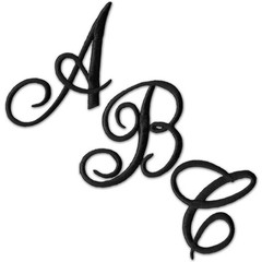 Laughing Lizards Monogram Letter Patch 26 Piece Kit Script Iron On Appliques