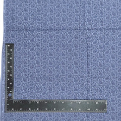 VTG Paisley Periwinkle Grey Small Print Cranston Cotton Fabric 2 YDS READ As Is