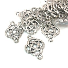 Silver Celtic Knot Connector Charms, 25x18mm – US Seller