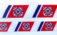 US United States Coast Guard Grosgrain ribbon Red White Blue 7/8″ 5/8″ Military