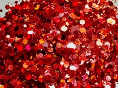 “Fire Fly” Chunky Red Glitter Mix