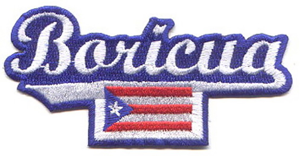 Puerto Rico Boricua/Flag Embroidered Patches 4.5″x2.25″ iron-on