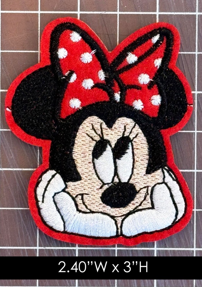 Disney: Minnie Mouse (Red) Embroider Iron On Patch