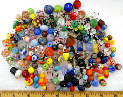 175 Multi-color Glass Beads Assorted Mix Wholesale Bulk Lot Lampwork Murano