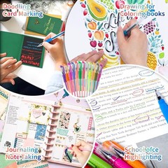 Aen Art Glitter Gel Pens for Adult Coloring 1 Count (Pack of 36), 36 Colors