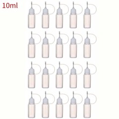 20PCS 10ml Empty Plastic Liquid Dropper Bottle Needle Tip Glue Bottle w/Loop USA