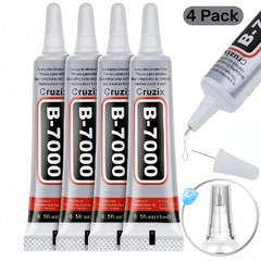 B-7000 Glue Clear 4 Pack – 15ml Jewelry Rhinestone Fabric Phone Repair Adhesive