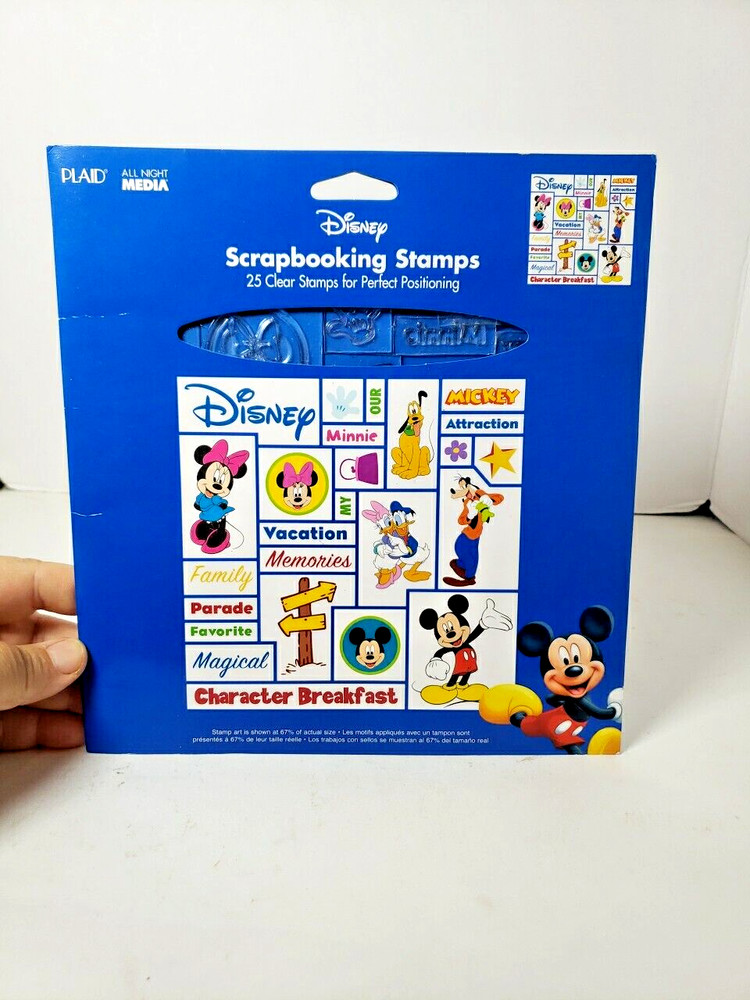 Disney Scrapbooking Stamps 25 Clear Memories Vacation Mickey & Minnie Craft_AL