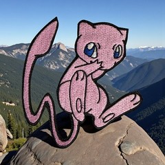Mew Pokémon Embroidery Patch 3.00″ X 2.00″ / 4.01″ X 3.79″ Multi Colors