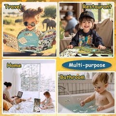 3-Pack Reusable Sticker Books for Toddlers 2-4 Years, Vehicles Large, Colors