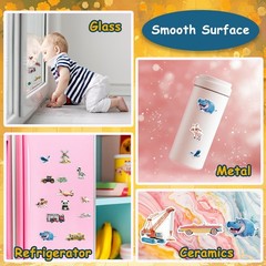 3-Pack Reusable Sticker Books for Toddlers 2-4 Years, Vehicles Large, Colors