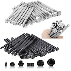 20pcs Leather Stamps Leather Stamping Tool Saddle Making Stamp Punch Set Carving