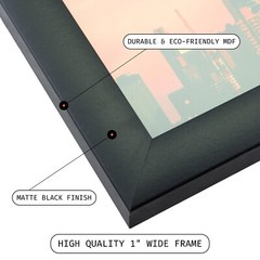 Craig Frames 1″ Contemporary Matte Black Picture Frame, 35 Sizes, Bulk Discounts