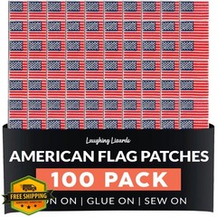 Laughing Lizards US Flag Patches 100 Pack