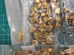 Gold Tone Metal Jewelry Findings Lot Bulk Craft Supplies Charms Beads Connectors