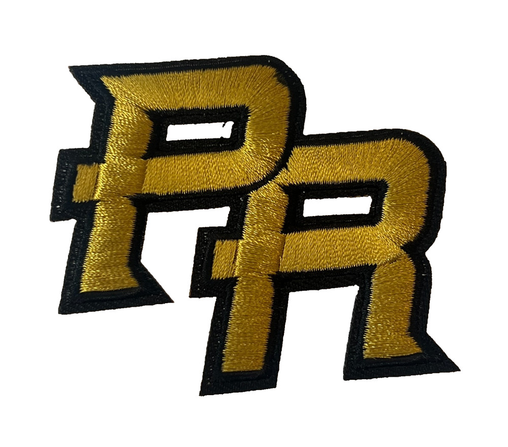 PUERTO RICO – GOLD/BLACK LETTERS – Embroidered Iron On Patch – FREE SHIP