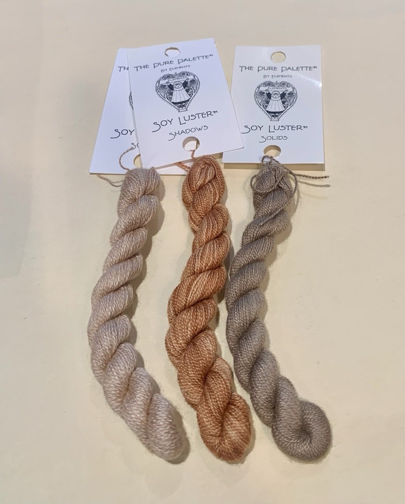 100% Soy Silk Pure Palette Hand-dyed 36 yds/1 skein; YOU CHOSE various TANS